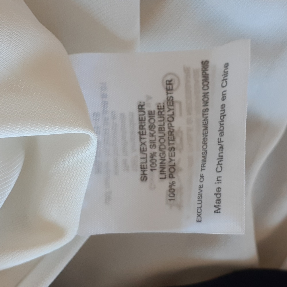 Tory Burch Silk Interlock Print Dress V-Neck Ivory Toile Size XS - Picture 15 of 16